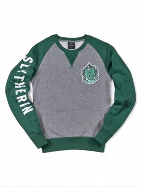 Harry Potter SM Slytherin Green/Gray Pullover Sweater